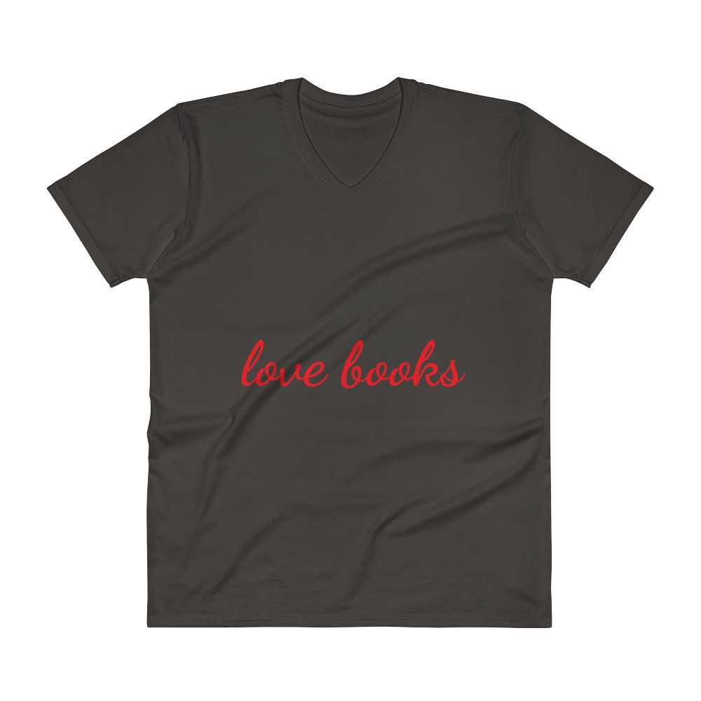 “Love Books” V-Neck Unisex T-Shirt